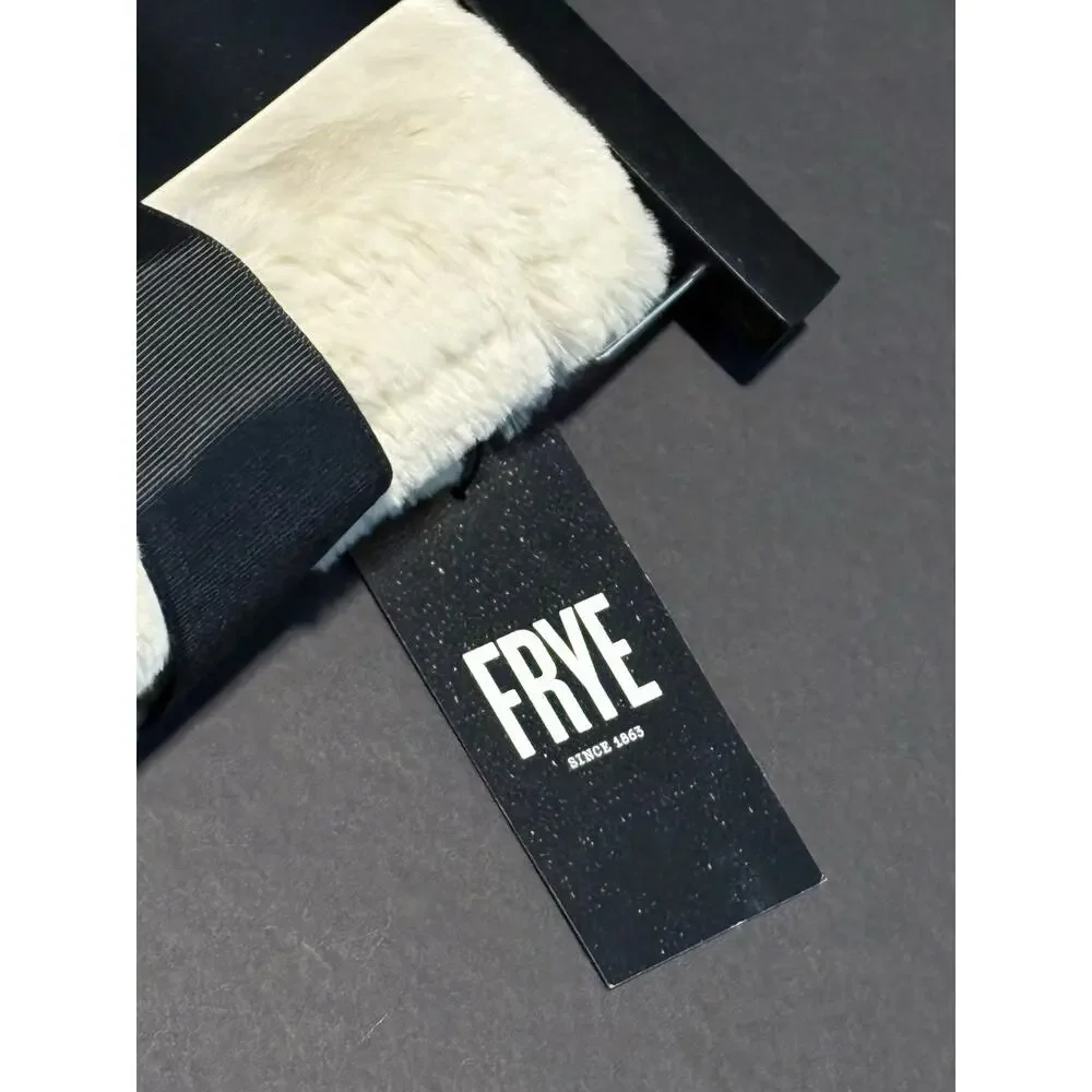 FRYE Faux Fur Throw Blanket Creamy Beige Ivory NWT 50 x 70